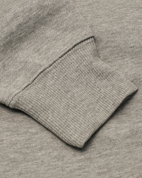 Medium Heather Gray Fleece French Terry Pullover Crew Neck