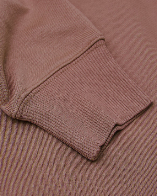 Slate Mauve Fleece French Terry Pullover Crew Neck