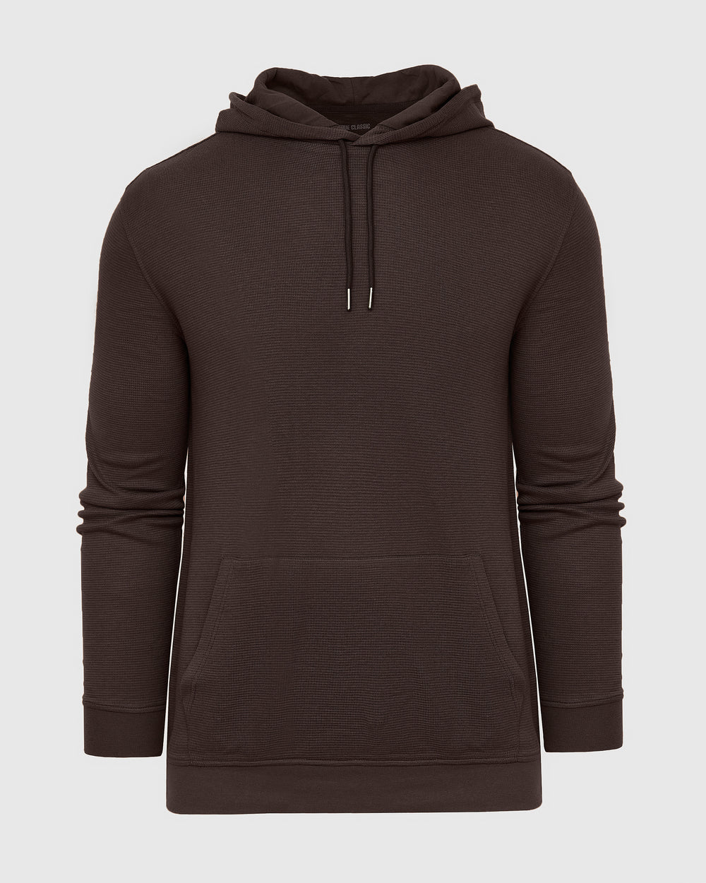 Sudadera con capucha roble oscuro de tela entrelazada