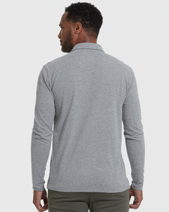 True ClassicHeather Gray Long Sleeve Polo