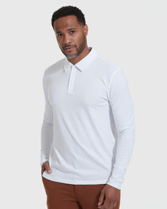 The long sleeve polo shirt ultimate grey - The Nines