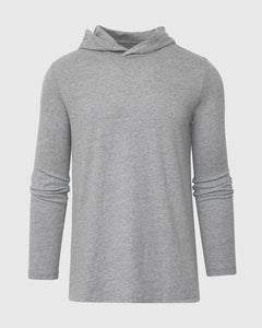 True ClassicHeather Gray Hooded Long Sleeve T-Shirt