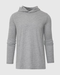 Heather Gray Hooded Long Sleeve T-Shirt