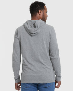 True ClassicHeather Gray Hooded Long Sleeve T-Shirt