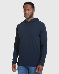 True ClassicNavy Hooded Long Sleeve T-Shirt