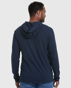 True ClassicNavy Hooded Long Sleeve T-Shirt