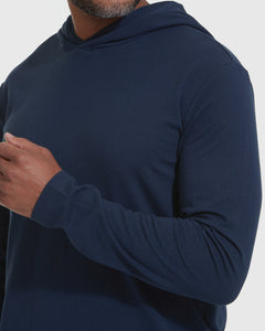 True ClassicNavy Hooded Long Sleeve T-Shirt