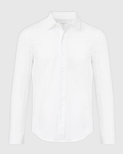 Camisa blanca de viaje mangas largas