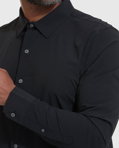 True ClassicBlack Performance Lightweight Dress Shirt