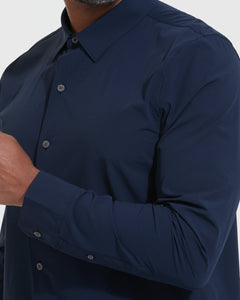 True ClassicCamisa de vestir ligera de rendimiento azul marino