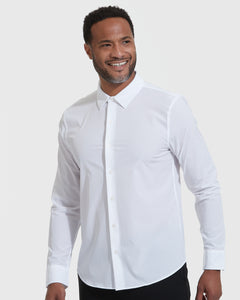 True ClassicCamisa de vestir ligera de rendimiento blanca