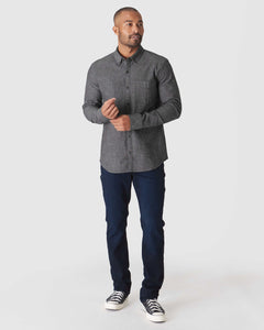 True ClassicCamisa Chambray mangas largas negro lavado