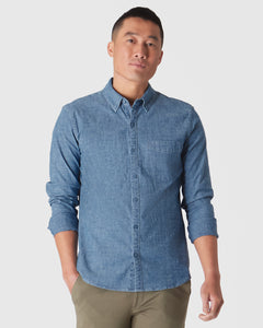 True ClassicBlack & Light Indigo Wash Long Sleeve Chambray Shirt 2-Pack