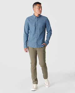 True ClassicLight Indigo Wash Long Sleeve Chambray Shirt