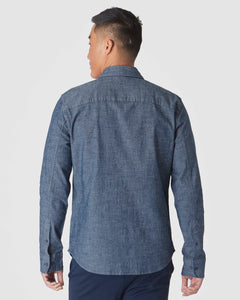 True ClassicMedium Indigo Wash Long Sleeve Chambray Shirt