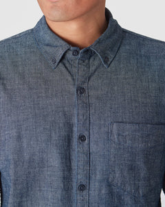 True ClassicCamisa Chambray mangas largas índigo medio lavado