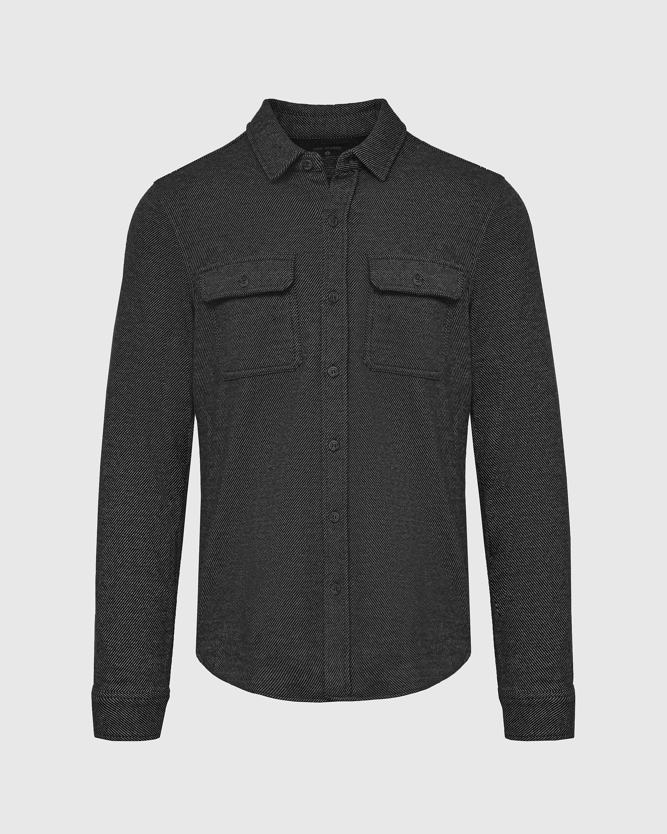 Black and Carbon Sweater Button Up Shirt | Black and Carbon Sweater ...