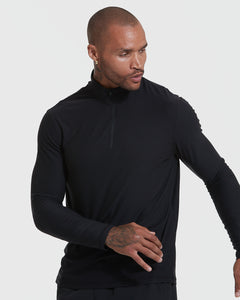 True ClassicBlack Active Quarter Zip Shirt