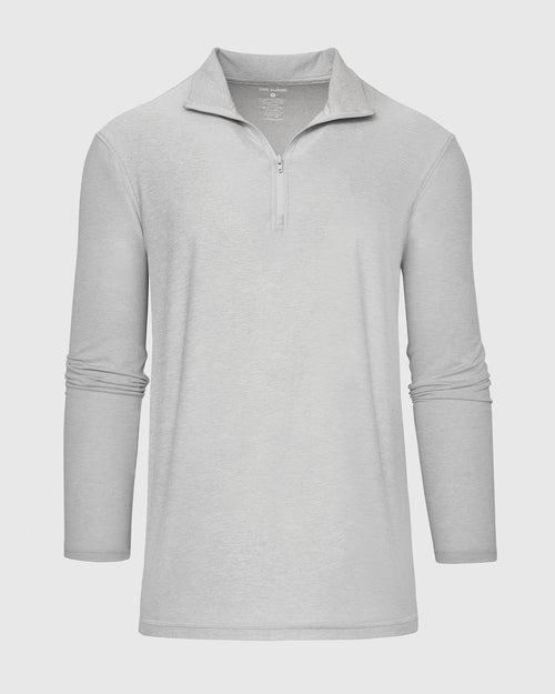 Light Heather Gray Active Quarter Zip Shirt