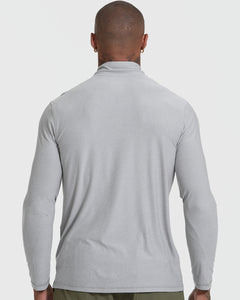 True ClassicLight Heather Gray Active Quarter Zip Shirt