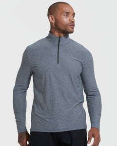 True ClassicHeather Navy & Light Heather Gray Active Quarter Zip 2-Pack