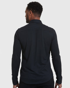 True ClassicLongsleeve-Do-It-All-Komfort-Shirt in Schwarz