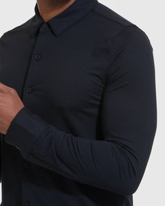 True ClassicLongsleeve-Do-It-All-Komfort-Shirt in Schwarz