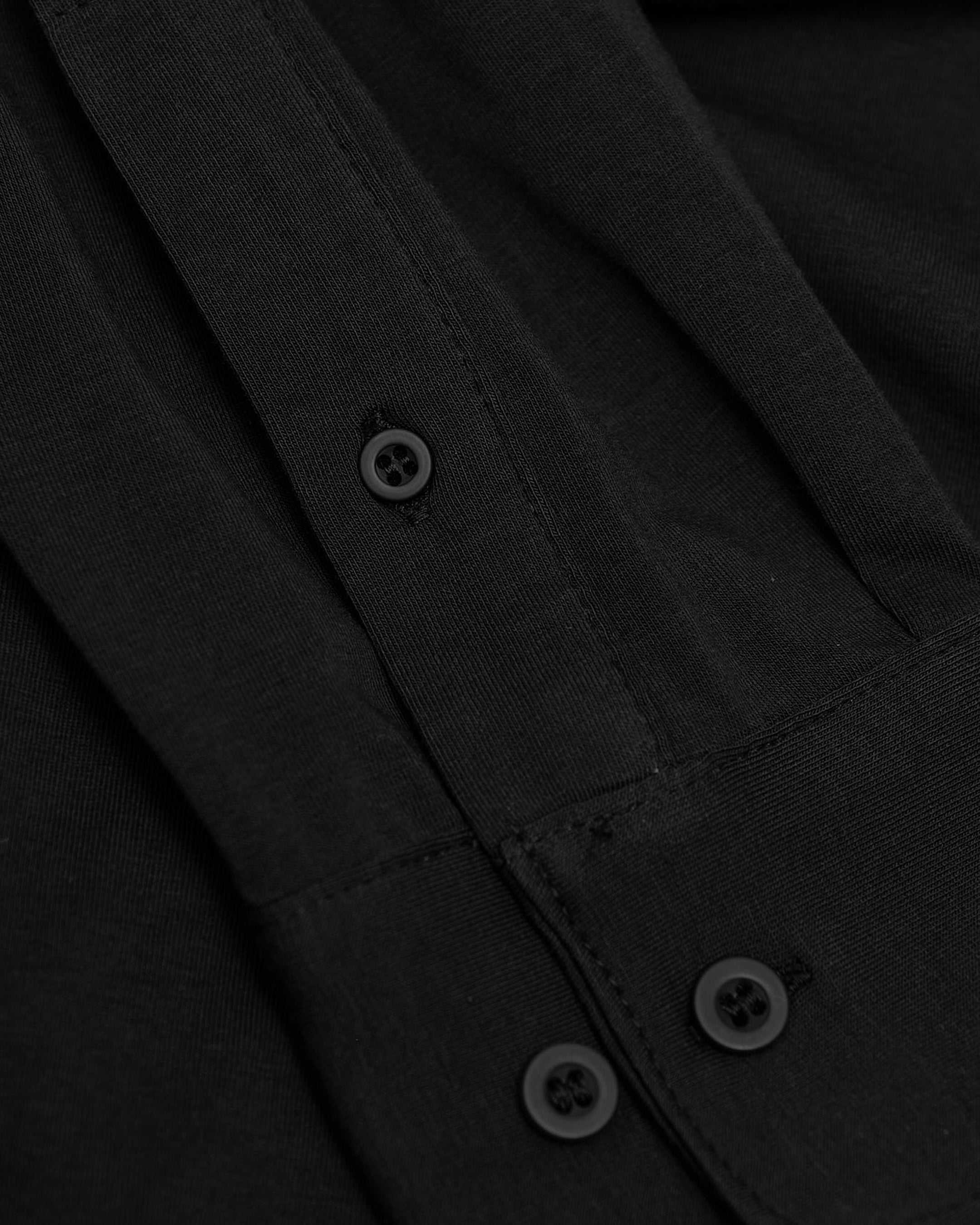 Black Comfort Long Sleeve Button Up Shirt | Black Comfort Long Sleeve ...