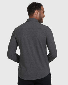 True ClassicLongsleeve Do-It-All Komfort-Shirt in Charcoal Heather Gray