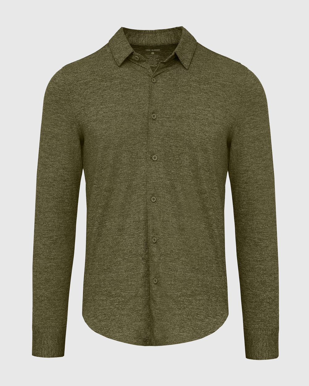 Dark Heather Military Green Long Sleeve Do-It-All Comfort Shirt