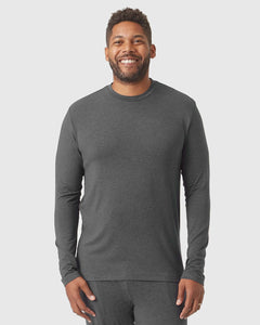 True ClassicCharcoal Heather Gray Loungewear Long Sleeve Tee And Jogger Set