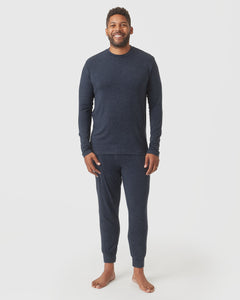 True ClassicHeather Navy Long Sleeve Loungewear Tee