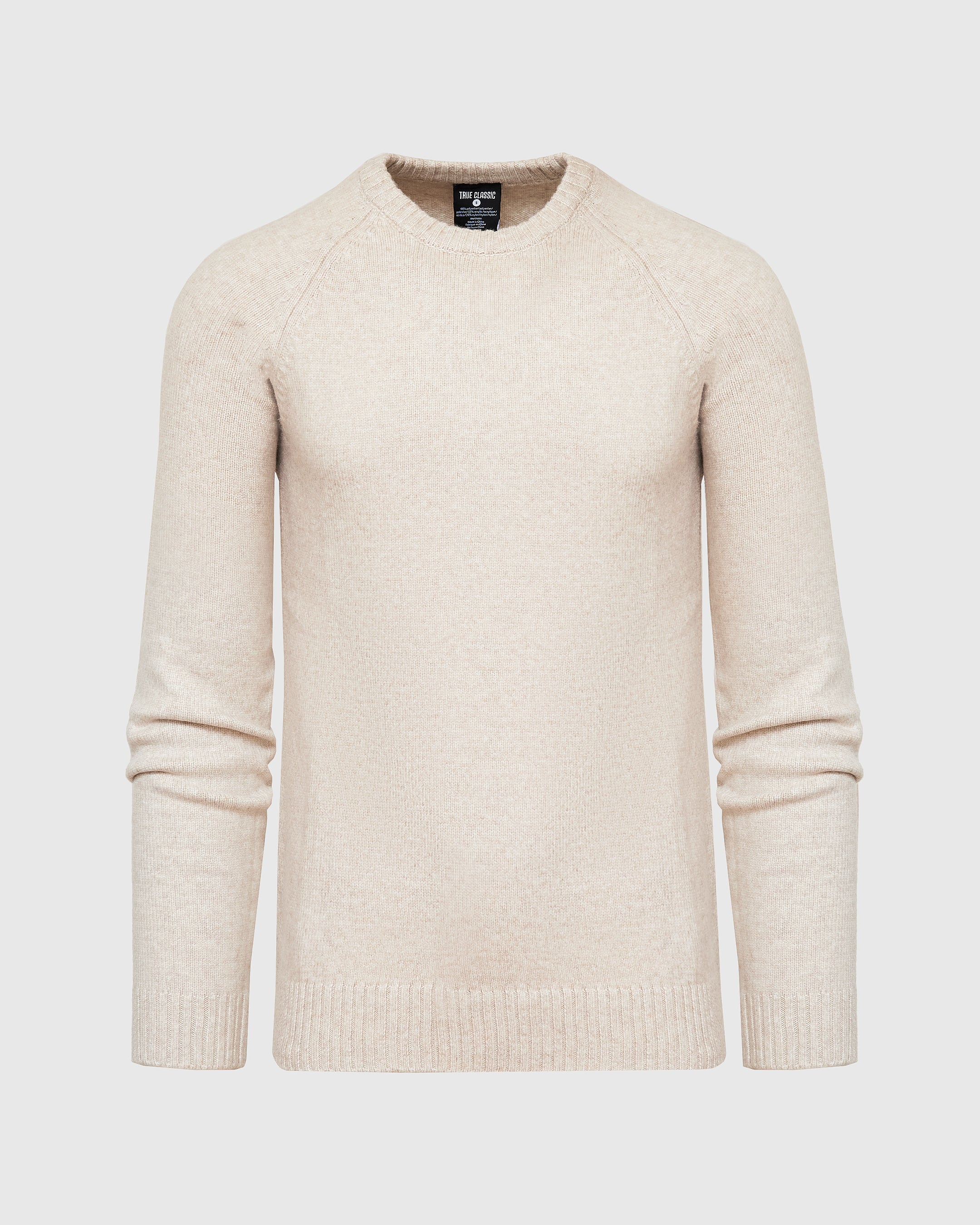 Heather Oatmeal Crew Neck Sweater Heather Oatmeal Crew Neck