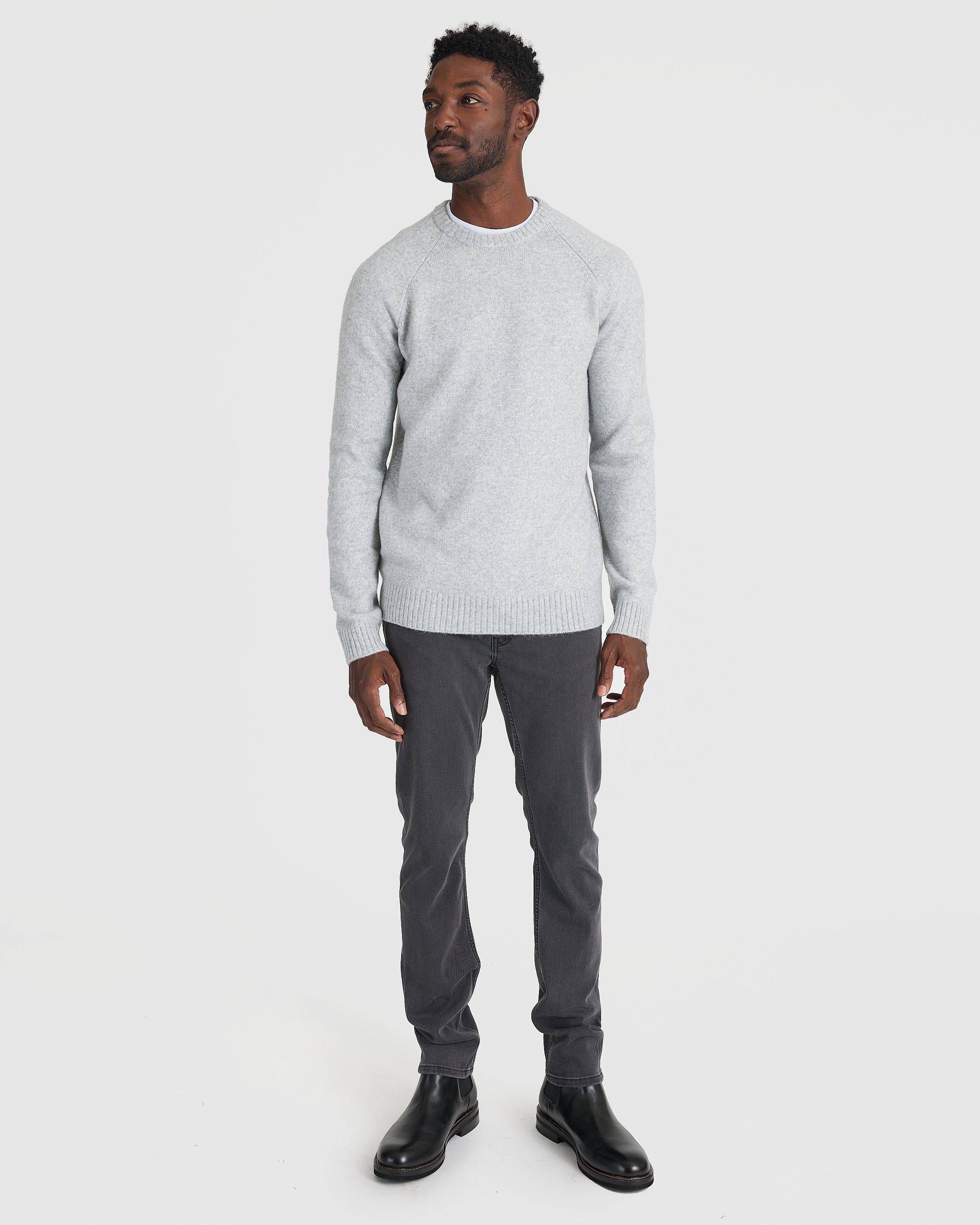 Heather Gray Crew Neck Sweater | Heather Gray Crew Neck Sweater | True ...