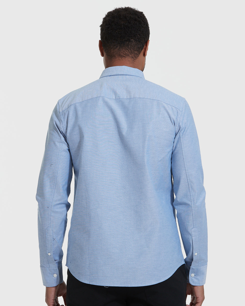 Light Blue Stretch Oxford Long Sleeve Shirt