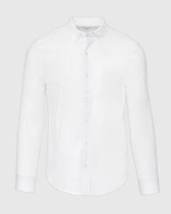 True ClassicStretch-Oxford-Longsleeve-Shirt in Weiß