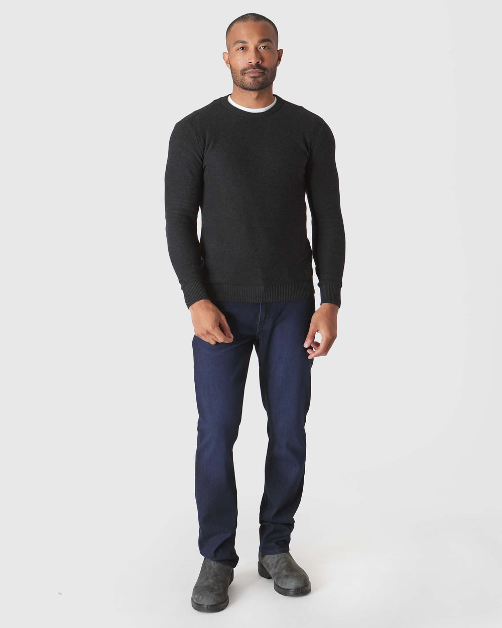 Heather Pique Crew Sweater 3-Pack