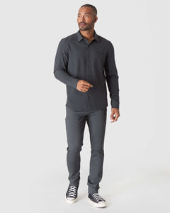 True ClassicCharcoal Heather Gray Long Sleeve Ripstop Commuter Shirt