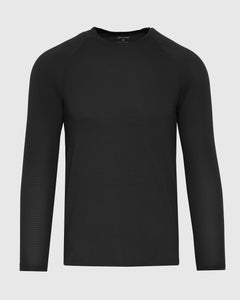 True ClassicBlack Long Sleeve Active Mesh Crew