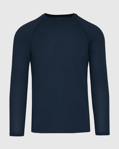 True ClassicNavy Long Sleeve Active Mesh Crew