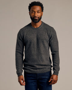 True ClassicCharcoal Heather Gray Marled Crew Neck Sweater