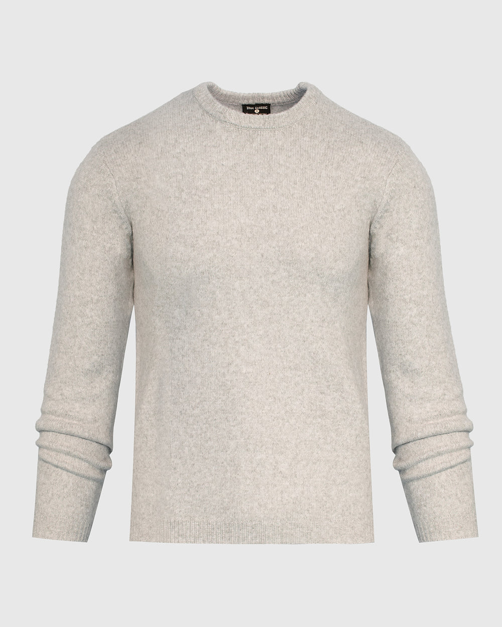 Light Heather Gray Marled Crew Neck Sweater