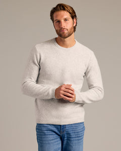 True ClassicLight Heather Gray Marled Crew Neck Sweater