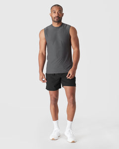 True ClassicCharcoal Heather Gray Sleeveless Active Muscle Tee