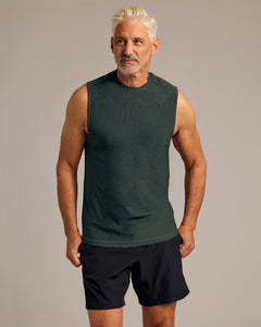 True ClassicDark Heather Forest Sleeveless Active Muscle Tee