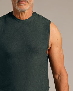 True ClassicDark Heather Forest Sleeveless Active Muscle Tee