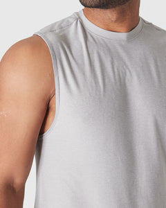 True ClassicLight Heather Gray Sleeveless Active Muscle Tee