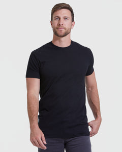 True ClassicAll Black Tall Round Hem Crew Neck T-Shirt 3-Pack