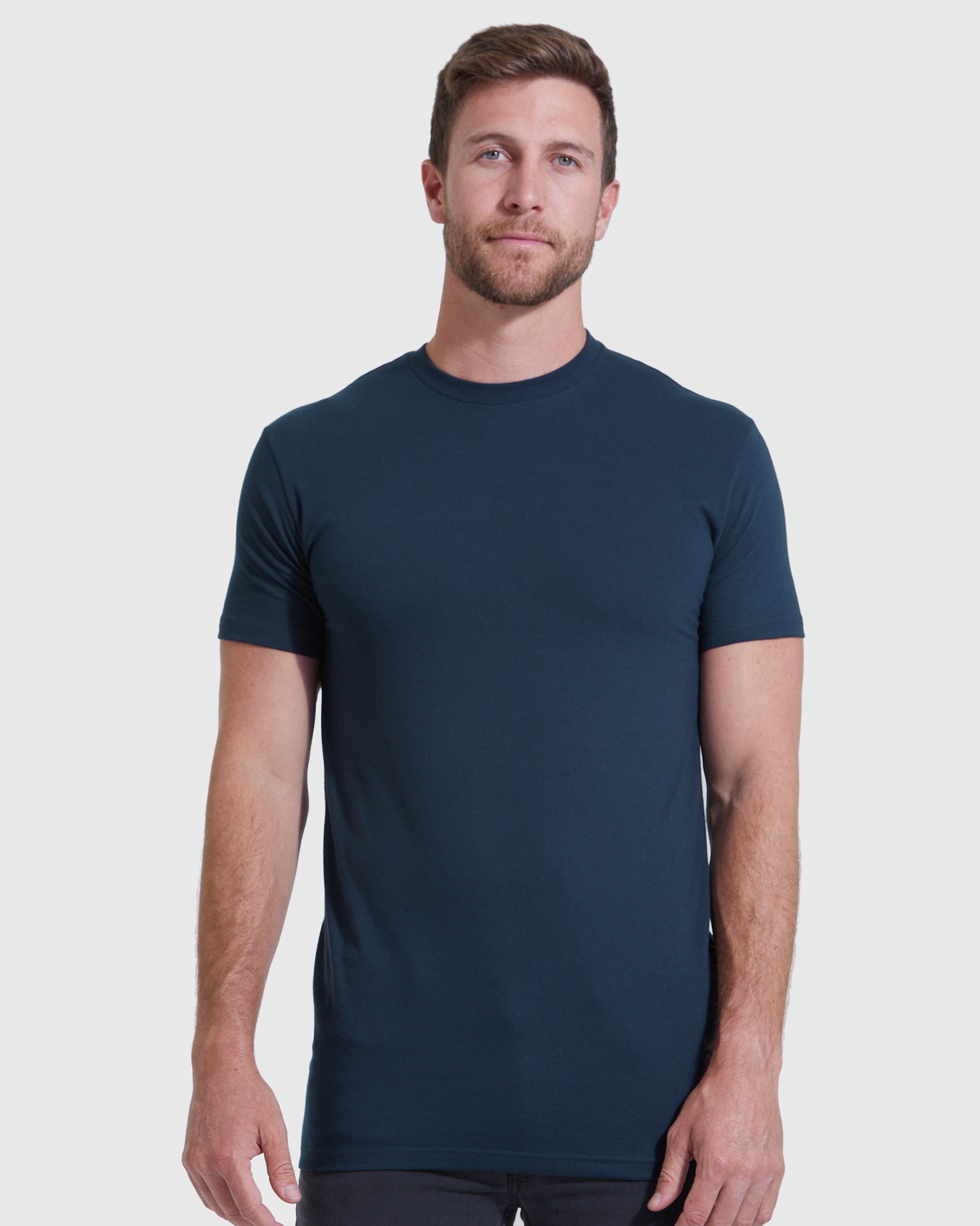 Navy Tall Round Hem Crew Neck T-Shirt – True Classic