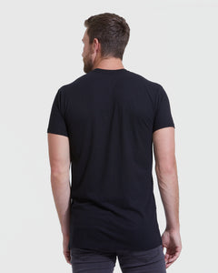 True ClassicAll Black Tall Straight Hem Crew Neck T-Shirt 6-Pack